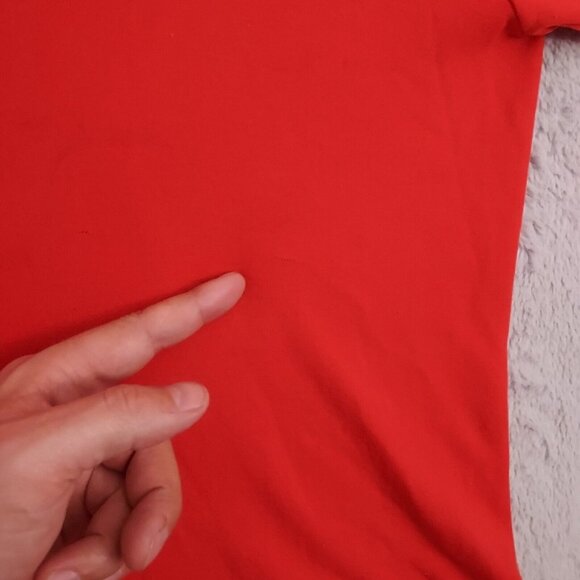 Vintage Champion Polo Shirt Mens Small Patriots Logo Red Golf Nylon Made in USA - Picture 7 of 14